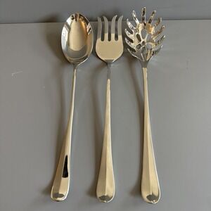 Studio Silversmith Silver Plated 3 Piece Jumbo Server Set - Fork Spoon Spaghetti